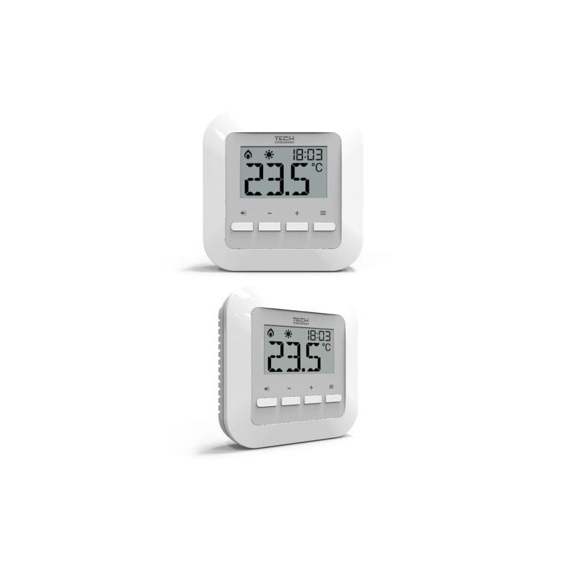 Przewodowy regulator pokojowy dwustanowy do ogrzewania podłogowego biały termostat LCD